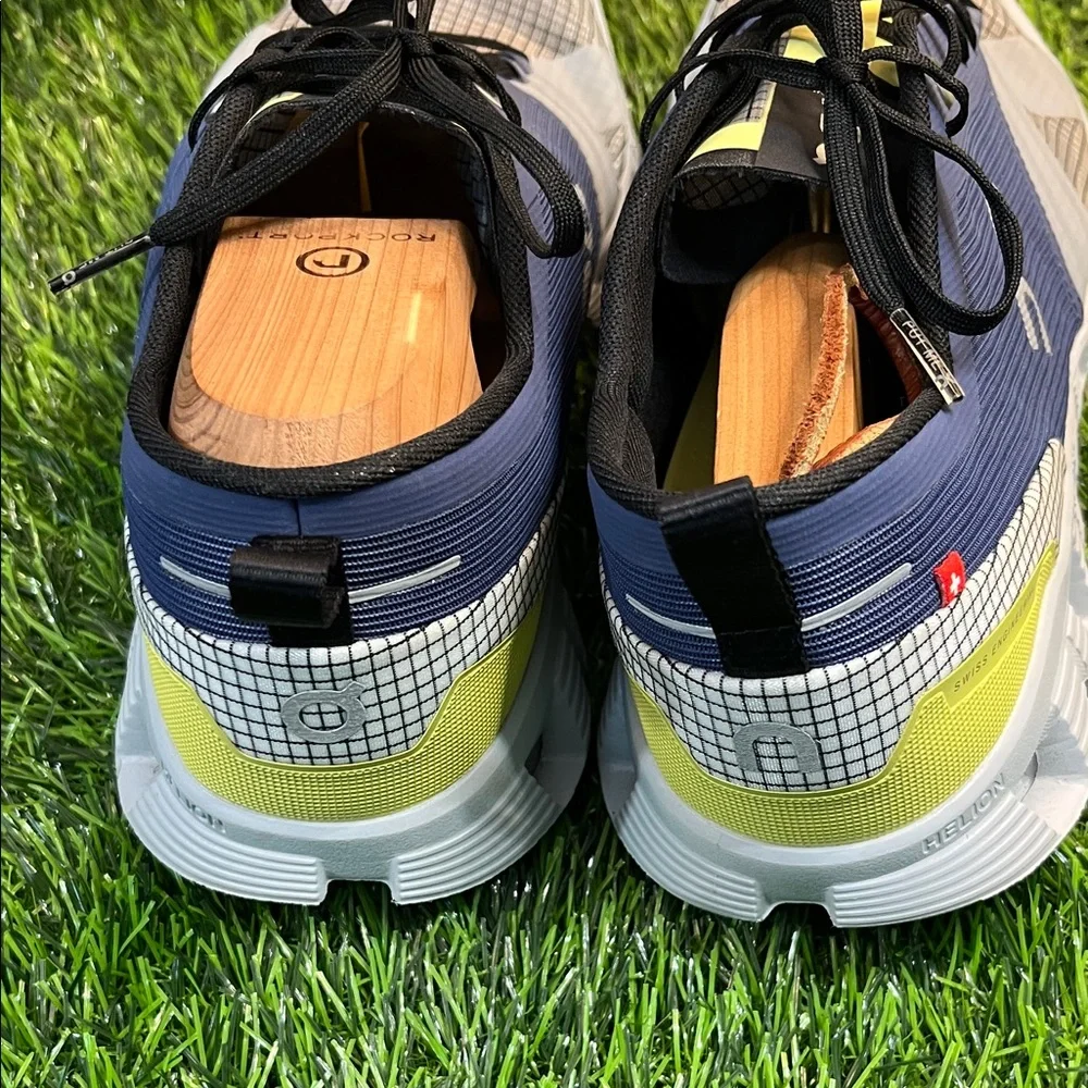 On Running Men's Sneakers in Blue, Gray & Yellow Accent